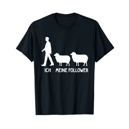 Lustiges Landwirt Bauer Schaf Hirte Sheep Kostüm Ich Meine Follower Sheep Breeder Lover Sheep Saying T-Shirt