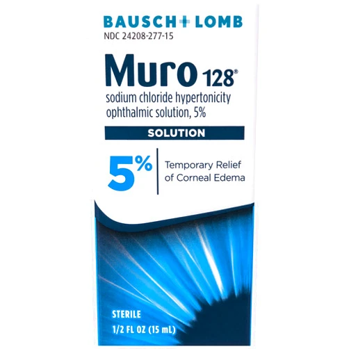 Muro 128 Ointment, Temporary Relief of Corneal Edema, Eye Care, Sodium Chloride Hypertonicity Ophthalmic 5% Ointment , 0.25 Oz (Pack of 2)