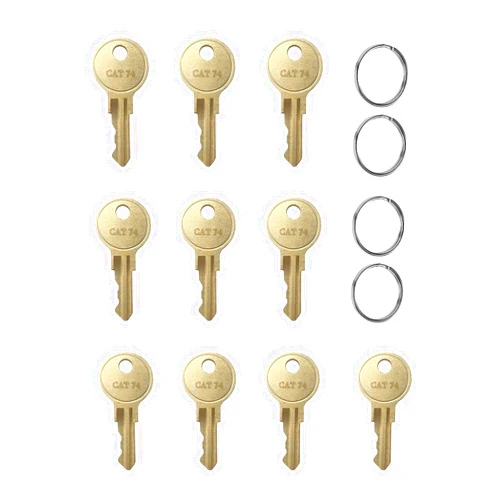 KLIVYA Dispenser Keys for Bobrick, 33043 CAT74 Toilet Paper Towel Dispenser Key Compatible with Janitor Bobrick Cat 74 Dispenser. Pack of 10