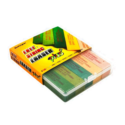 Baroque Guitar Fret Grit Erasers Easy & Fast Polishing Abrasive Rubber Blocks Cleaner Tools kit for Guitar Fret & Strings, Set of 5 Size in 180 400 1000 1500 2000 Grit (FSE-20)