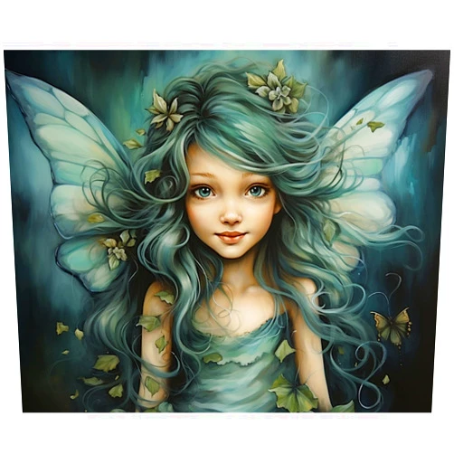 Aihonmin Girl Angel DIY Paint by Numbers for Adults Beautiful Girl with Blue Wings DIY Digital Oil Painting Acrylic Paint Angel Girl Flowers Painting Kits Canvas With Acrylic Paint Room Decor 16x20 Inch…