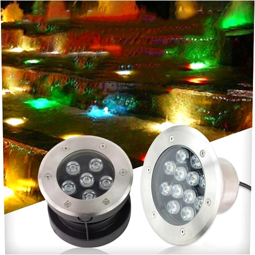 GMWXJKKL Underwater Pond Lights LED Underground Light, AC 24V Low Voltage Submersible LE D Fountain Lights, Waterproof LED Pool Underwater Light(Blue,24W)