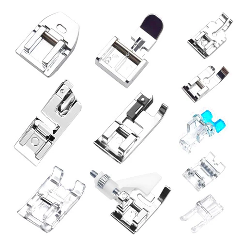 Qeykizy 11 Pcs Sewing Machine Presser Feet Kit, Rolled Hem Feet, Invisible Zipper Foot for Low Shank Sewing Machine, Snap on Feet Compatible with Singer, Brother, Janome, Babylock, Juki, Kenmore