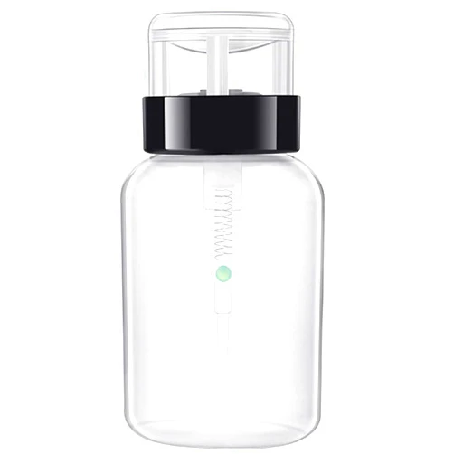 ToataLOpen 200ml Empty Liquid Nail UV Gel Polish Remover Dispenser Pumping Bottle Black With Letters