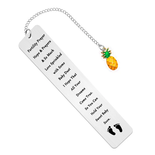 Xiahuyu IVF Infertility Gift Bookmark IVF Pineapple Gift Fertility Prayer Gift IVF Support Gift IVF Transfer Day Gift IVF Pregnant Wish Gift IVF Encouragement Gift IVF Gift for Infertility Mom