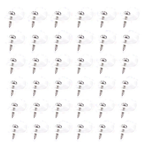 Swpeet 60 Pack White 5/16 Inch Nylon Plastic R-Type Cable Clips Clamp Kit, Nylon Screw Mounting Cord Fastener Clips with 60 Pack Screws for Wire Management (5/16 Inch, White)