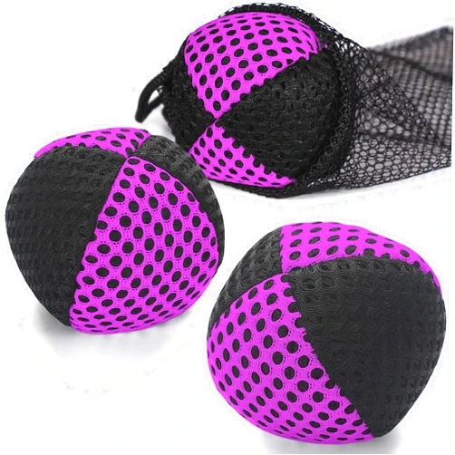 Oazoxcx Juggling Balls for Beginners and Professionals Set of Juggling Bean Bags Durable Juggle Ball Kit（Black - Purple