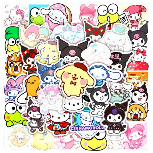 Shouqiuzhonglv 50 PCS Japanese Cartoon Stickers, Kawaii Anime Stickers Vinyl Waterproof Stickers for Laptop Water Bottle Skateboard Cars Bumper Sticker Decals for Kids Teens Girls Adults