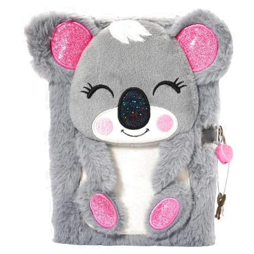 YOYTOO Koala Diary for Girls with Lock, Plush Koala Toys Gift for Teen Girls, Kids Koala Writing Journal Notebook, Christmas Birthday Gifts for Little Girls Ages 5 6 7 8 9 10-12 Year Old