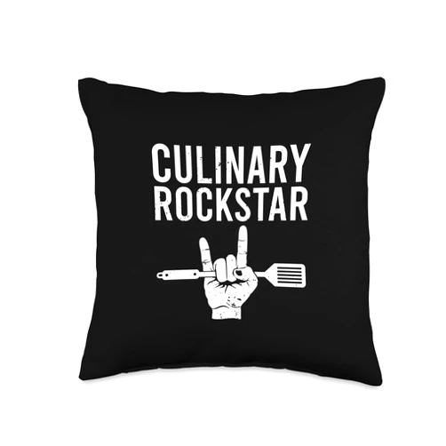 Culinary Rockstar Chef Cook Apparel Culinary Rockstar Chef Cook Culinary Lover Throw Pillow