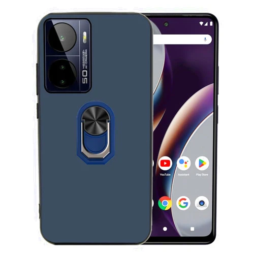 Ranyi for BLU G93 Case, BLU G93 G0910WW Phone Case, Ultra Slim Thin TPU Case with 360 Rotating Ring Holder Kickstand Flexible Silicone Rubber Case Cover for BLU G93 G0910WW 6.8