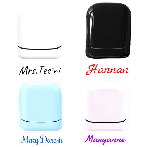 LLmohanzm Custom Signature Stamp - Personalized Custom Name Stamp - 4 Styles and 5 Ink Colors and 10 Font Options