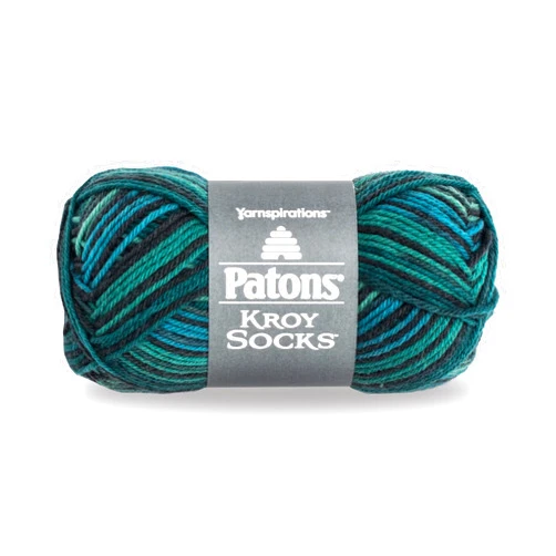 Patons Kroy Socks Yarn - (1) Gauge - 1.75 oz - Turquoise - For Crochet, Knitting & Crafting