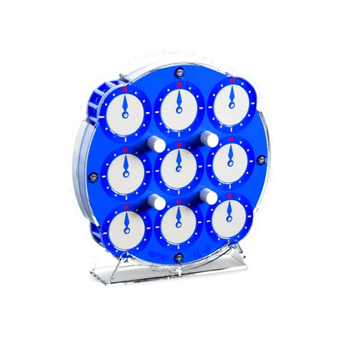 CuberSpeed Qiyi Magnetic Clock 2024 Edition QY Toys Magnetic Clock Puzzle Chuanshi Clock Puzzle Blue 2024 Edition