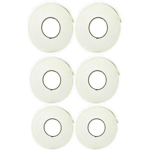 Black Duck Brand Set of 6 Foam Weather Tape Insulation Kits - Great for Windows & Doors - Seals Out Drafts and Humidity! - Great for Lowing Your Energy Use! (6, Foam Weather Tape Strips)