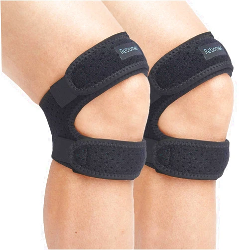Rebomer Patella Knee Strap, Adjustable Knee Brace (3D Silicone Insert) for Men & Women, Knee Joint Pain Prevention & Relief & Patella Stabilizer Support for Running, Riding, Football, Hiking.
