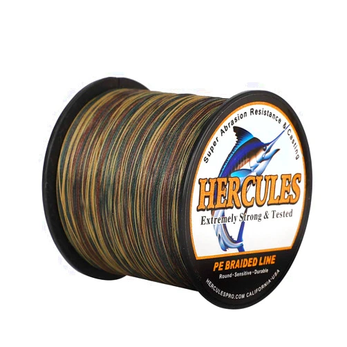HERCULES Cost-Effective Super Strong 4 Strands Braided Fishing Line 6LB to 100LB Test for Salt-Water, 109/328 / 547/1094 Yards (100M / 300M / 500M / 1000M), Diam# 0.08MM - 0.55MM, Hi-Grade