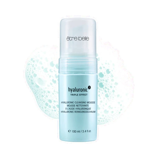 êb être belle Cleansing Foam with Hyaluronic Acid 3D, Skin Care for Women, Lightweight Hydrating Foam Cleanser & Betaine, for All Skin Types, 100 mL