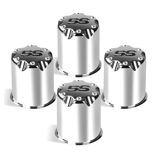 CartClan Golf Cart SS Wheel Center Cap Cover Fits 2.65