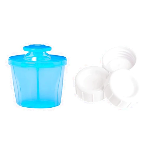 Dr. Brown's Baby Formula Dispenser with Lid for On-the-Go Feedings, Milk Powder Dispenser for Traveling with 3-9 oz Formula Compartments Travel Caps 3-Pack for Natural Flow Bottles