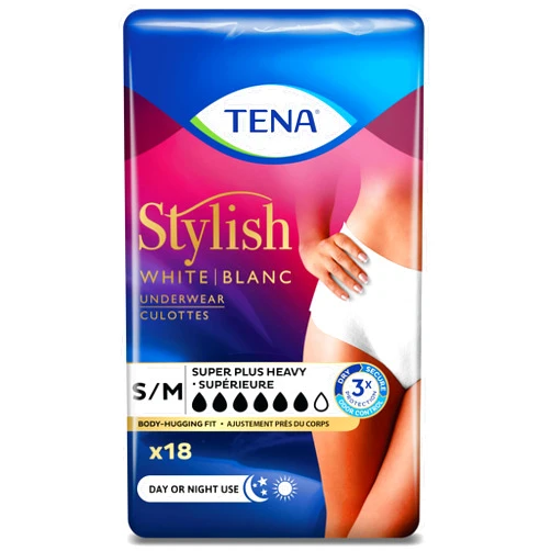 TENA :TENA Incontinence Underwear for Women, Super Plus Absorbency, Small/Medium, 18 Count