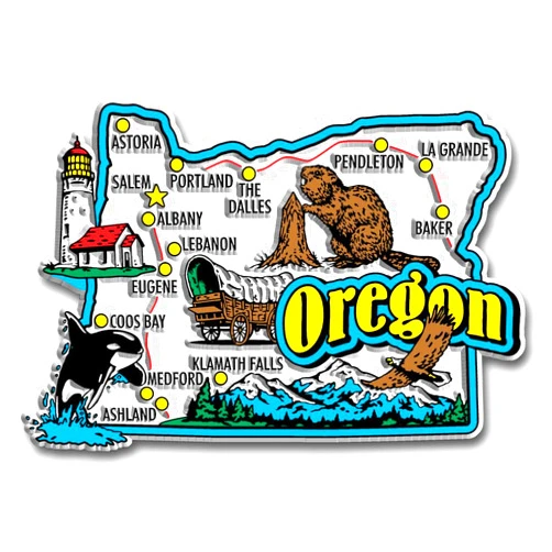 Classic Magnets Oregon Jumbo State Magnet by Classic Magnets, 4