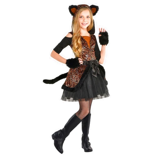 Amscan Spot on Leopard Dress Halloween Costume for Girls, Large, Includes Dress, Tail, Gloves