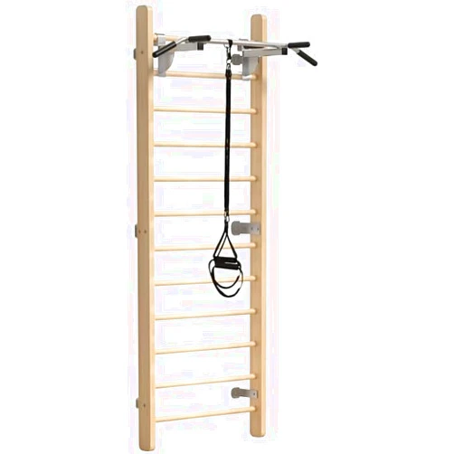 JZOPIDL Swedish Ladder Wood Stall Bar - Wall Bars for Kids & Adults, Resistance Pilates System - Indoor Chin Up Bar Workout Equipment for Home Exercise，Physical Therapy & Gymnastics