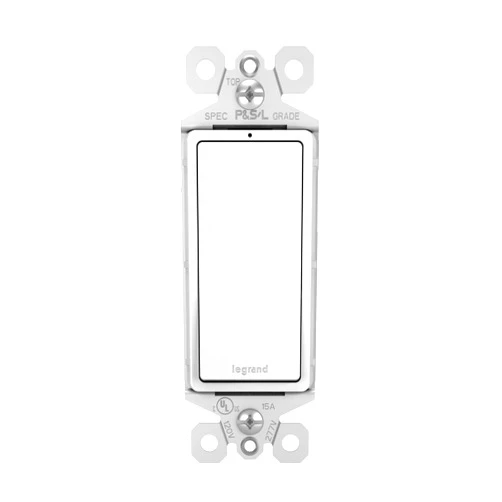 Pass & Seymour Legrand radiant TM870WSLCC10 15 Amp Rocker Wall Switch with Locator Light, Single Pole Decorator Light Switches, White (1 Count)