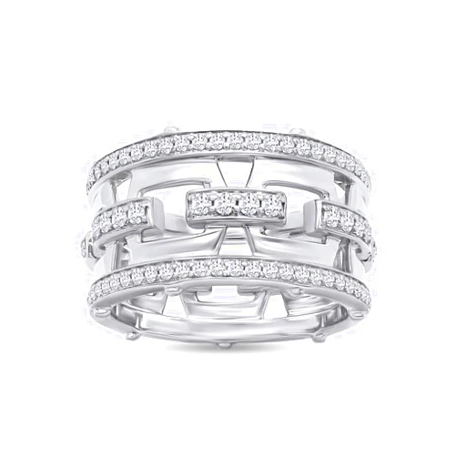 Wishrocks 1 1/3 Carat Round Cut Lab Created Moissanite Men's Eternity Anniversary Wedding Band Ring In 14K Gold Plated Sterling Silver (VVS1 Clarity, 1.30 Cttw)