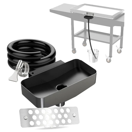 BSTTEK Upgrade Rear Blackstone Grease Catcher, Grease Trap with Separate Magnetic Grease Gate for Blackstone,Innovative Griddle Accessories,Compatible with 36