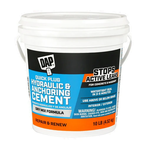 Dap 14090 10 Lb Pail Quick Plug Hydraulic & Anchoring Cement