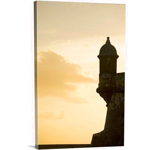 CANVAS ON DEMAND Caribbean, Puerto Rico, Old San Juan, El Morro Fort Canvas Wall Art Print by John and Lisa Merrill, Home Decor, Artwork, 12