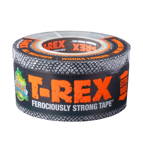 T-Rex Tape Extra-Wide Duct Tape with UV Resistant & Waterproof Backing for Ferociously Strong Repairs, 2.83