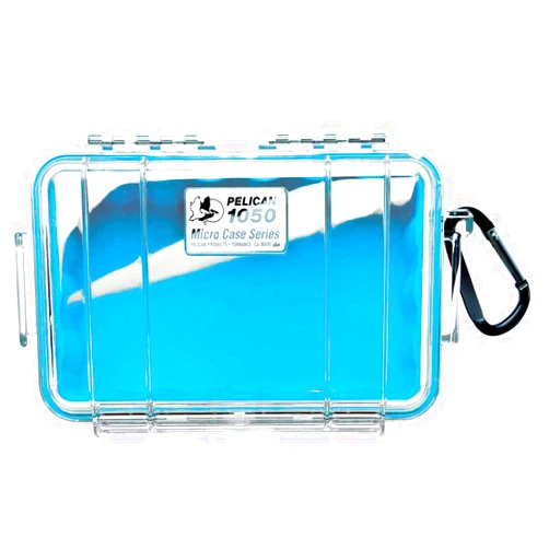 Pelican 1050 Micro Case - for iPhone, GoPro, Camera, and more (Blue/Clear)