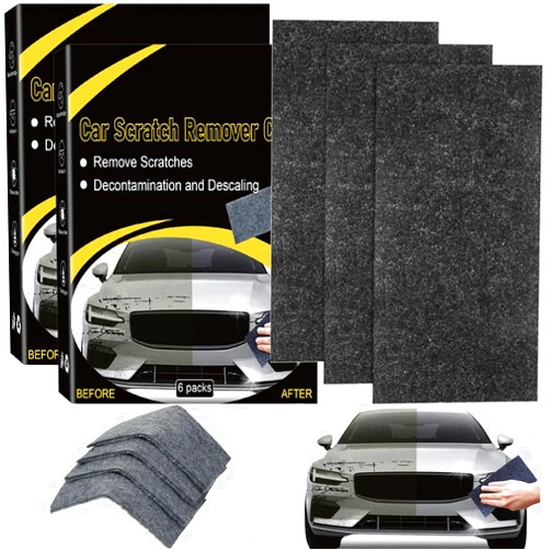 KZAER Car Scratch Remover, Upgraded Nano Magic Car Scratch Remover Cloth, Multipurpose Scratch Repair Cloth, Easily Repair Paint Scratches and Water Spots (12 Pcs)