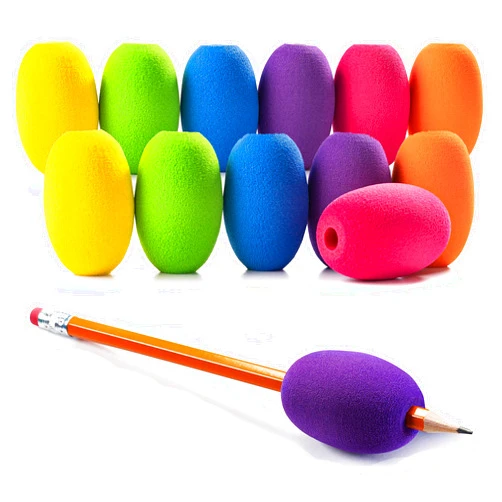 Special Supplies Egg Pen-Pencil Grips for Kids and Adults Colorful, Cushioned Holders for Handwriting, Drawing, Coloring - Ergonomic Right or Left-Handed Use - Reusable (12-Pack)