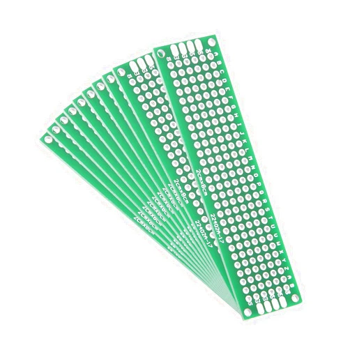 uxcell 10pcs 2x8cm Double Sided PCB Board Universal Printed Circuit Proto Board for DIY Soldering Electronic Projects Practice Test Circuit