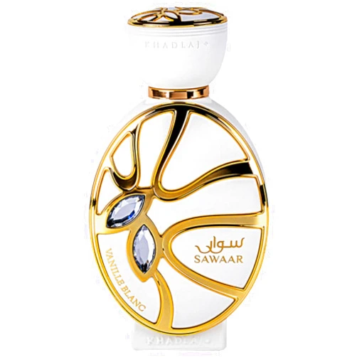 KHADLAJ PERFUMES Khadlaj Sawaar Vanille Blanc – Vanilla, Sweet, Woody – Extrait de Parfum Long-Lasting Fragrance for Everyone, 3.4 Ounce / 100 ml