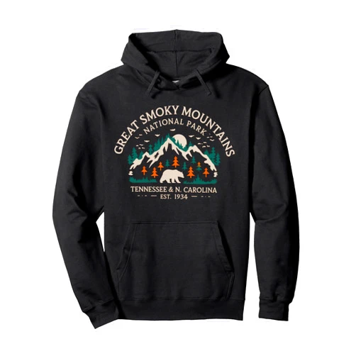 Great Smoky Mountains Tshirt National Park GSMNP Great Smoky Mountains National Park Tshirt Men Women Bear Pullover Hoodie