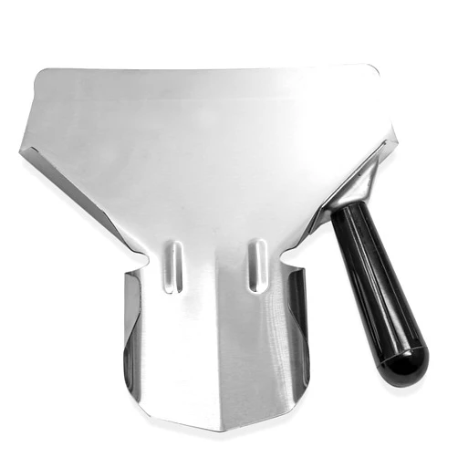 Biaungdo Stainless Steel French Fry Popcorn Scoop, Metal Popcorn Scoop, French Fry Bagger, Quick Fill Tool for Bags & Boxes, Multipurpose Scooper for Food, Fries, Snacks, Desserts, Ice(Right Handle)