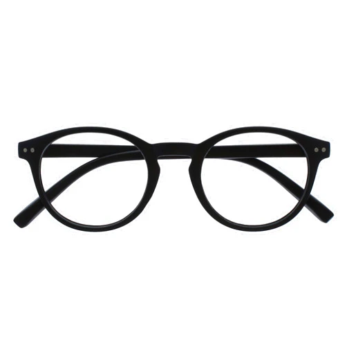 OPULIZE Zen Reading Glasses Cool Round Frame Spring Hinges Scratch Resistant Matte Black Mens Womens R24-1 +2.00