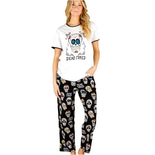 Lazy One Women's Pajama Set, Short Sleeves with Cute Prints, Relaxed Fit