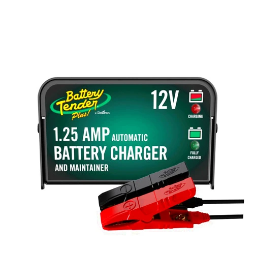 Battery Tender Plus 12V 1.25 AMP Car & Motorcycle Battery Charger and Maintainer, Float Charger for Automotive, and ATVs - Smarter Than a Trickle Charger