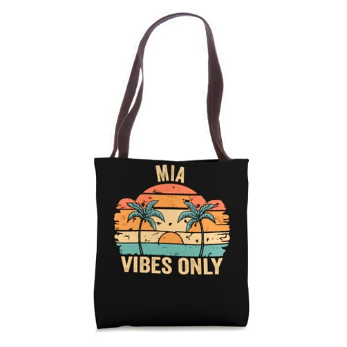 Retro Gift For Women Gift For MIA MIA Vibes Only Cute Retro Girls MIA Name Tote Bag