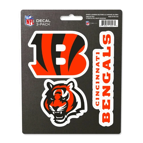 FANMATS NFL Unisex-Adult NFL 3 Piece Decal Set