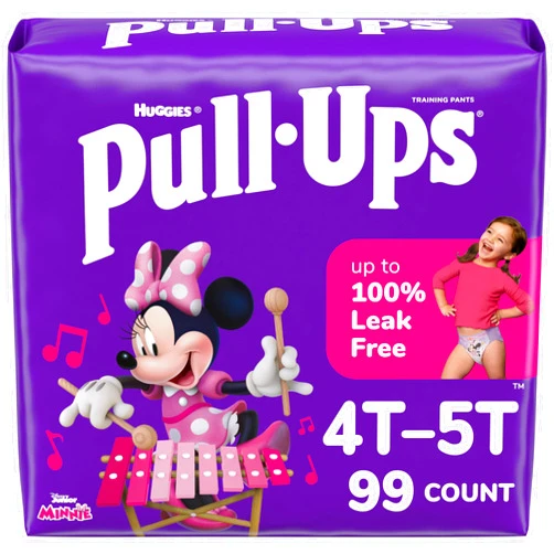 Pull-Ups Girls' Potty Training Pants, Size 4T-5T Training Underwear (38-50 lbs), 99 Count (3 Packs of 33)