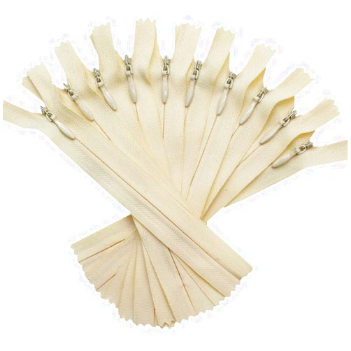 YaHoGa 10pcs 18 Inches Invisible Zippers Conceal Zippers for Sewing, Dress, Garments, Clothes, Pillow, Tailor, Craft (Beige, 18