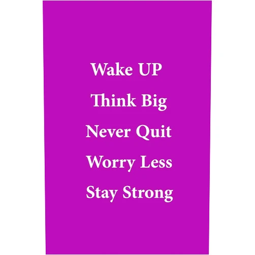 MADI Publishing Wake UP Think Big Never Quit Worry Less Stay Strong:: lined notebook 120 Pages (6 x 9 Inches)