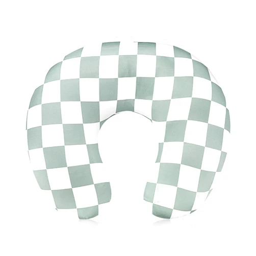 DILIMI Nursing Pillow Cover, Stretchy Removable Case for Breastfeeding Pillows, Ultra Soft Comfortable Slipcover for Baby Girl and Boy, Checkerboard Grid